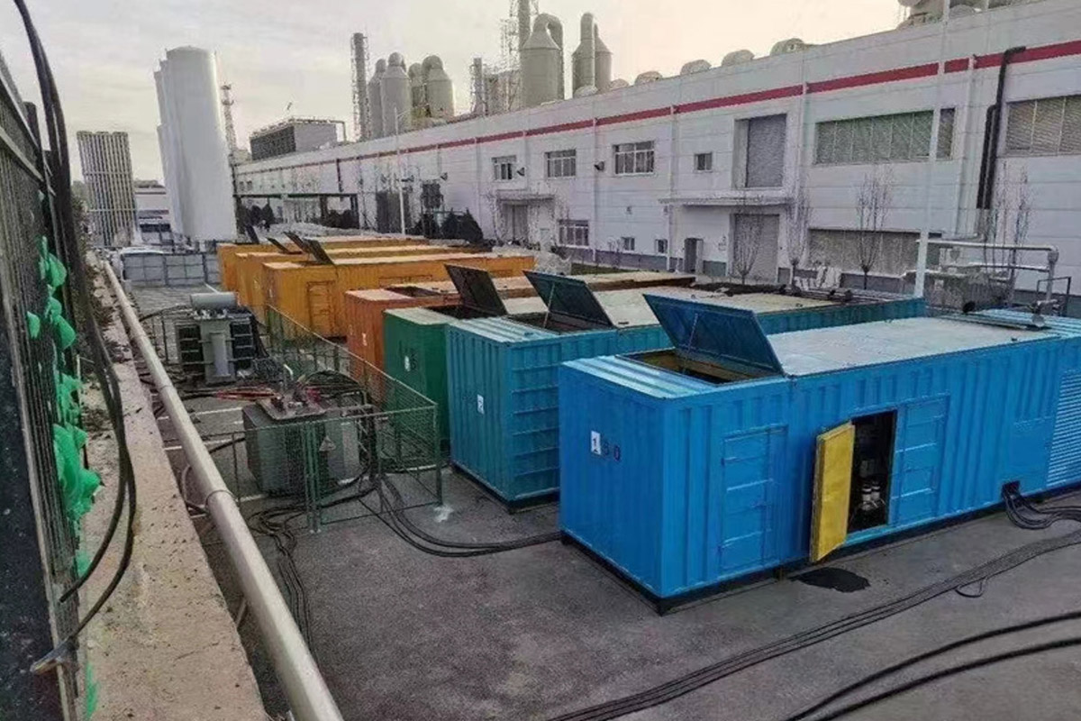 巴彦淖尔发电机租赁施工现场